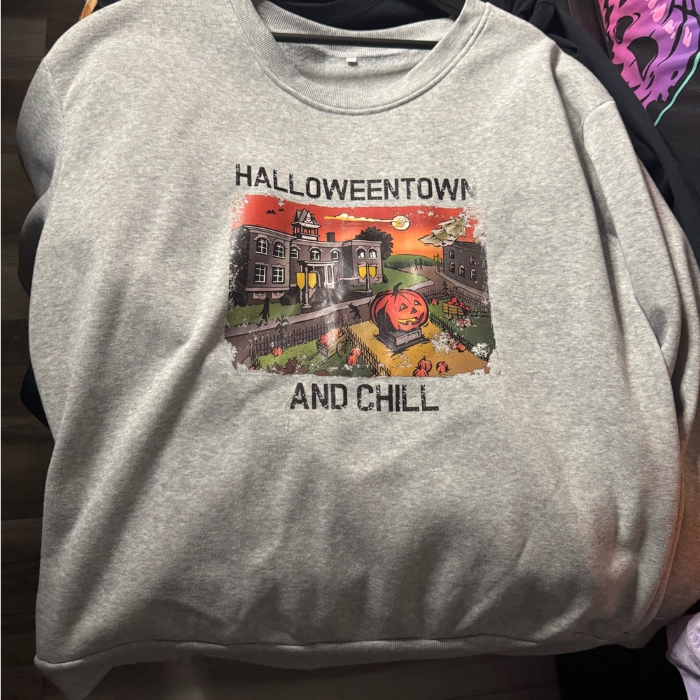 2XL | Halloween Town and Chill Sweater Goth 90s Nostalgia